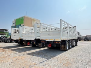 🚚หางพื้นเรียบ สามเพลา อู่ส.สมบัติ  ปี 2561 ( 5529)