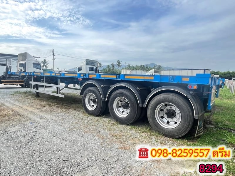 🇨🇷 หางพื้นเรียบ สามเพลา อู่ CIMC ปี2564 (8294) 🇨🇷 หางพื้นเรียบ สามเพลา อู่ CIMC ปี2564 (8294)