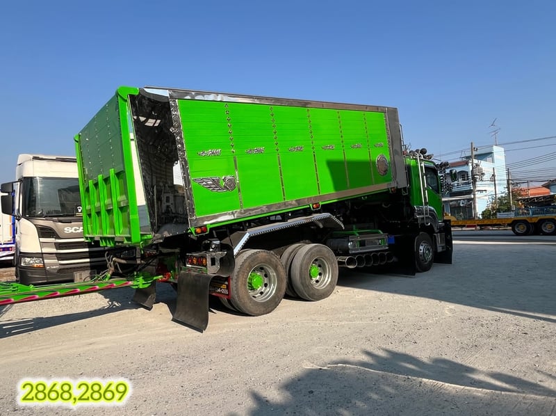 👉 สิบล้อดั้มพ์ ISUZU FXZ 360 แรง ปี 2566 👉 หางดั้มพ์ สามเพลา อู่ ส.สมบัติ ปี 2566 (5236,5237)