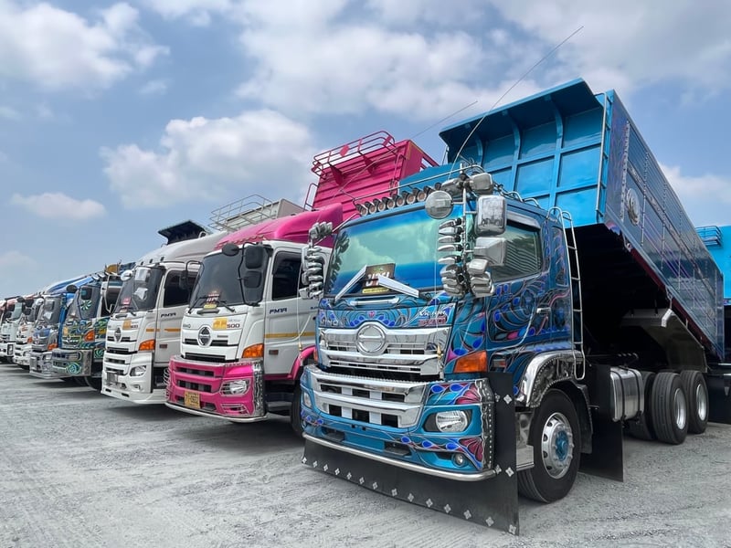 สิบล้อดั้มพ์ HINO FM2P 380 แรง ปี 2564 หางดั้มพ์ สามเพลา  อู่ พงศ์ไพบูลย์ ปี 2564 (2344,TD35)