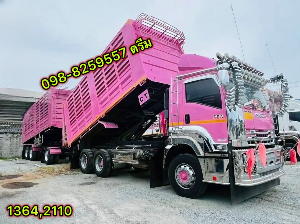 ‼️สิบล้อดั้มพ์เกษตร ISUZU FXZ 360 แรง ปี 2566 ‼️หางดั้มพ์ สามเพลา อู่ ซี.ที  ปี 2566 (1364,2110)