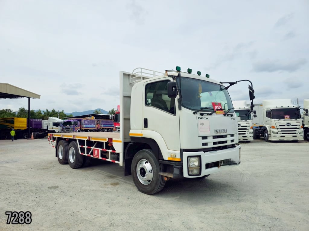 ‼️สิบล้อพื้นเรียบ ISUZU FVM 240แรง ปี 2556 (7288)