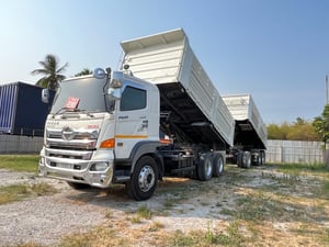 สิบล้อดั้มพ์ HINO  FM1A 344 แรง ปี 2560 หางดั้มพ์ สองเพลา อู่แม็กเทรลเลอร์ ปี 2565 (2539,3778)