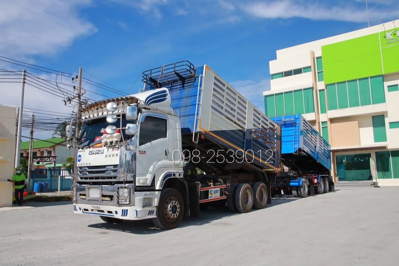 💙🤍สิบล้อดั้มแม่ลูก  Isuzu FXZ360 ปี65 (2235,3088)