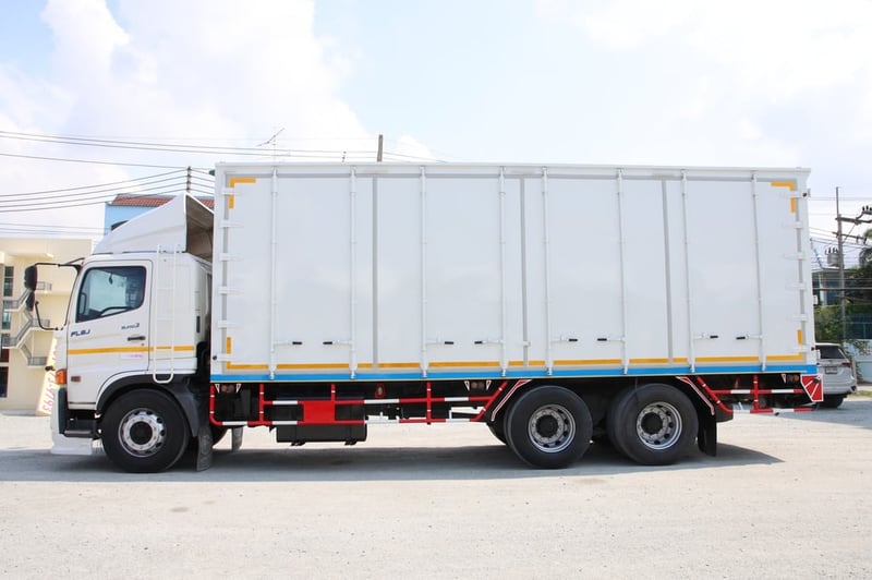 🚨ฟรีเก็บงานสวย อู่ BBC 🚨ฟรียางใหม่ 2เส้น สิบล้อตู้สิบบาน HINO FL8J 260 แรง ปี 2561(2716)