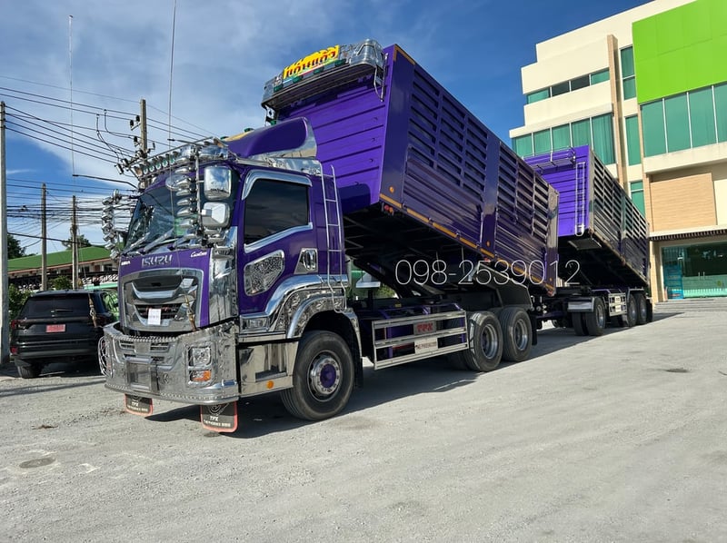 🚨รถใหม่ป้ายแดงในราคามือสอง🚨 เลขไมล์ 1,155-  สิบล้อดั้มพ์ ISUZU FXZ 360 แรง ปี 66  หางดั้มพ์ สามเพลา อู่เดอะฟีนิกซ์ ปี 66 (2533 2310)