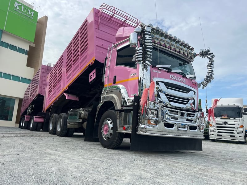ISUZU FXZ 360แรงม้า รถบรรทุก 10ล้อ พ่วงแม่ลูก ปี2023 เลขไมล์ 95,000 กม.(1364,2110)