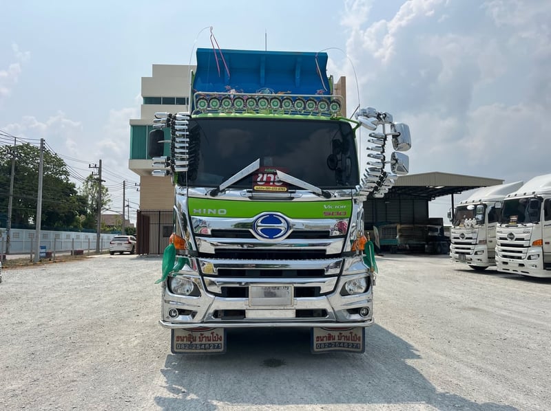 สิบล้อดั้มพ์ HINO FM1A 344 แรง ปี 2566 + หางดั้มพ์ สามเพลา อู่ ส.สมบัติ ปี 2566 (5902 5237)