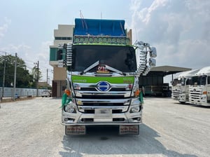 สิบล้อดั้มพ์ HINO FM1A 344 แรง ปี 2566 + หางดั้มพ์ สามเพลา อู่ ส.สมบัติ ปี 2566 (5902 5237)