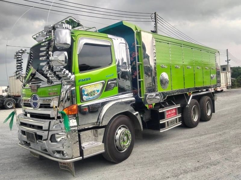 💚น้องเขียวนังโสดอยู่นะคะ💚😎 Hino FM1A344 ปี66(5902)