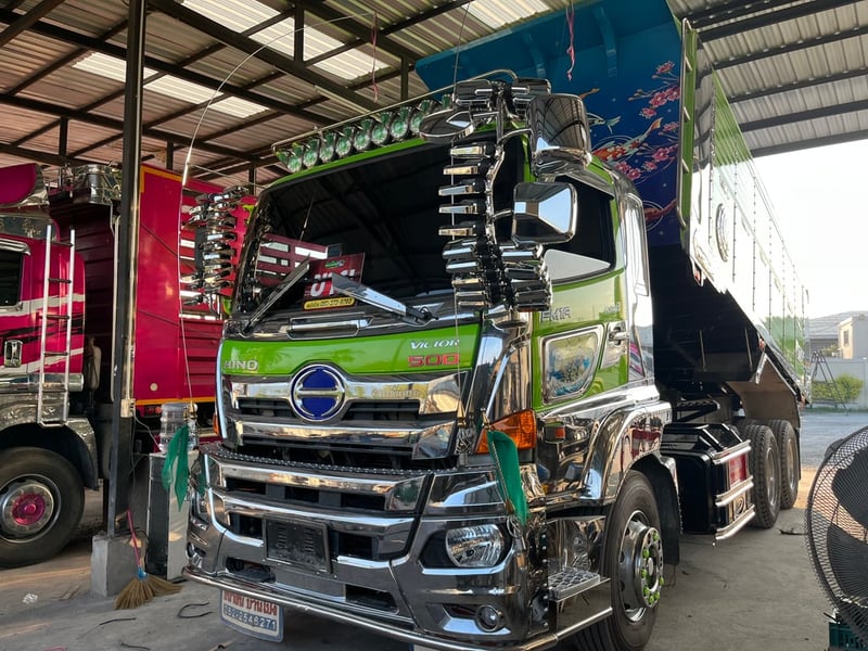 💚น้องเขียวนังโสดอยู่นะคะ💚😎 Hino FM1A344 ปี66(5902)