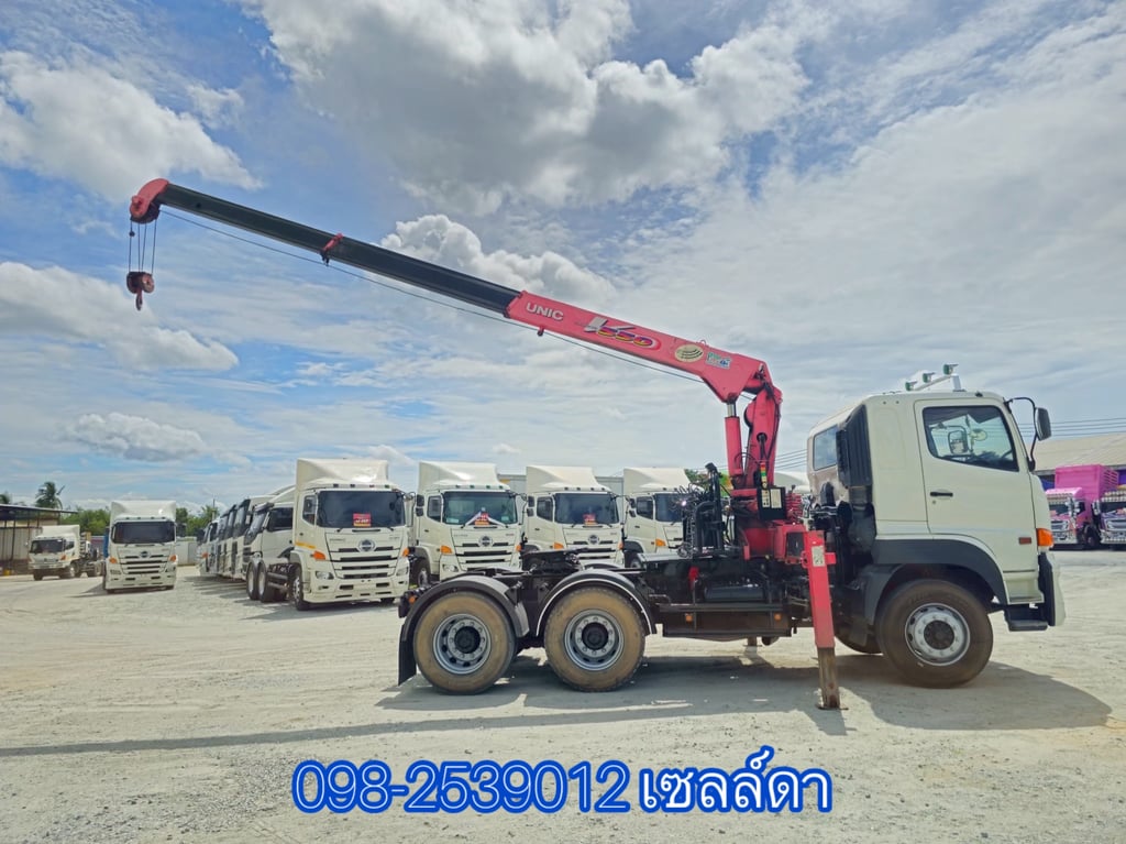 สิบล้อหัวลากติดเครน  HINO FM1A 344 แรง ปี 2562(0293)