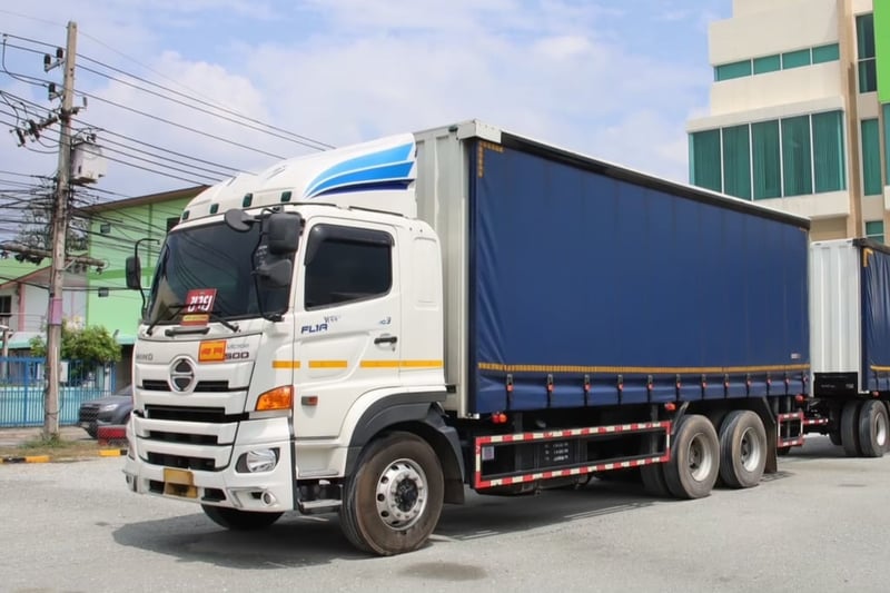 👉สิบล้อตู้ผ้าใบ HINO FL1A 344 แรง ปี 2567( 5506)