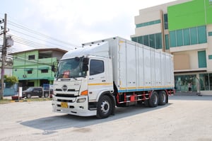 💥ฟรีเก็บงานสวย อู่BBC 💥ฟรียางใหม่ 2เส้น สิบล้อตู้สิบบาน HINO FL8J 260 แรง ปี 2561(2717)