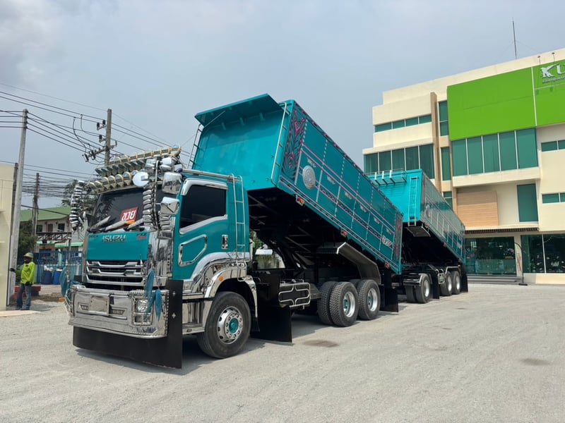 🩵สิบล้อดั้มพ์แม่ลูก🩵 ISUZU FXZ 360 แรง ปี 2565(1245,1246)