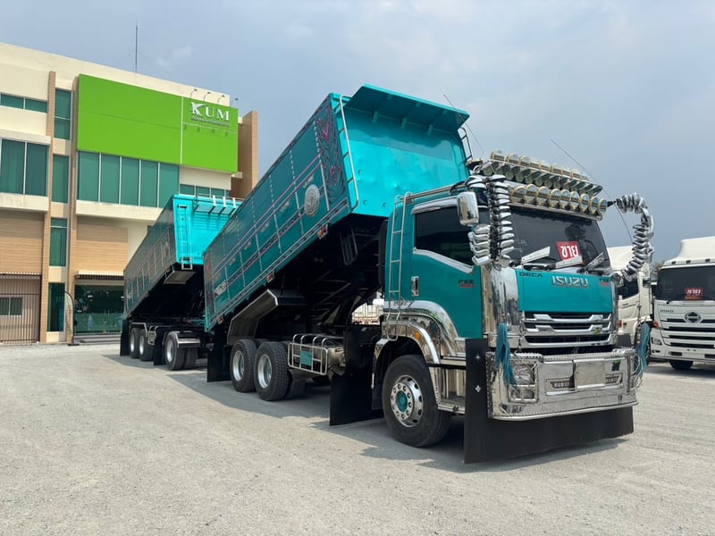 🩵สิบล้อดั้มพ์แม่ลูก🩵 ISUZU FXZ 360 แรง ปี 2565(1245,1246)