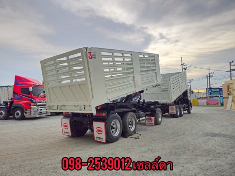 สิบล้อดั้มพ์กระบะสามมิต  ISUZU FXZ 360 แรง ปี 2565 หางดั้มพ์ สามเพลา ปี 2565￼ (3843,3844)