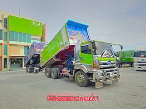 💥ลดกระหน่ำต่ำกว่าทุน💥 Vายตัดราคาพิเศษ ทั้งพ่วง  Sาคา 2,490,000 บาท  💚สิบล้อดั้มพ์พ่วง Hino FM1A  344 แรง ปี 66 ลูกปี 65 (5902,2075)