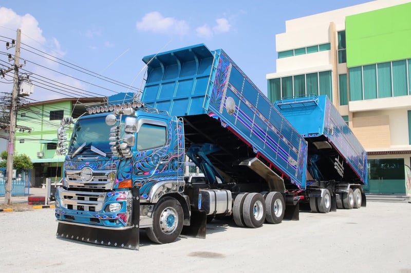 🩵😎สิบล้อดั้มดิน Hino FM2P380 แรง ปี64 ฟรียางใหม่ 10เส้น (2344,TX35)