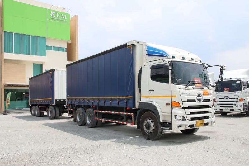  👉รถมือเดียวป้ายแดง ￼ สิบล้อตู้ผ้าใบ HINO FL1A 344 แรง ปี 2567(5506,5507)