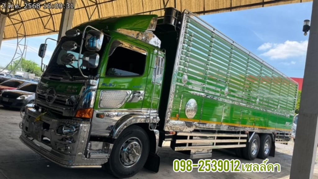 Hino FL8J 260 ปี66 สิบล้อคอกมิเนียม พื้นสแตนเลส สภาพป้ายแดง (5115)