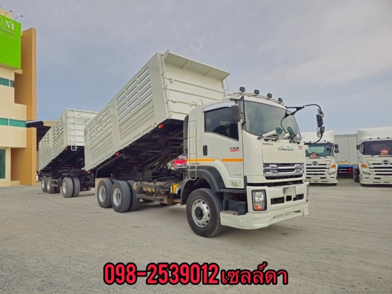 สิบล้อดั้มพ์กระบะสามมิต  ISUZU FXZ 360 แรง ปี 2565 หางดั้มพ์ สามเพลา ปี 2565￼ (3843,3844)