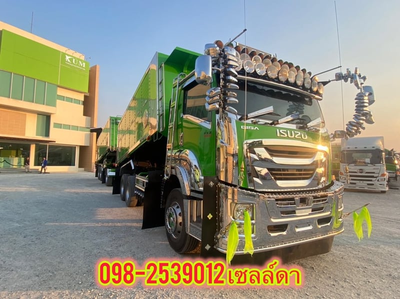 สิบล้อดั้มพ์พ่วง💚 ISUZU  FXZ 360 แรง ปี 2565(2868,2869)