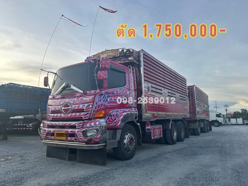 ดั้มพ์เกษตรแม่ลูก ฝาข้างมิเนียม พื้นสแตนเลส  บรรทุก 31ตัน Hino FM1A 344 ปี59 (0580,0581)
