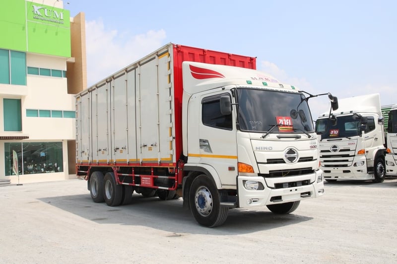 🚨ฟรียางใหม่ 6เส้น  🚨ฟรีเก็บงานสวย อู่BBC สิบล้อตู้สิบบาน HINO FL8J 260 แรง ปี 2565(5943)