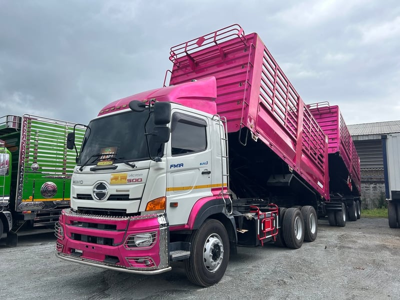 🔥บรรทุกได้ 31.29 👉มือเดียวป้ายแดง 👉ฟรียางใหม่ 10เส้น  สิบล้อดั้มพ์ HINO FM1A 344 แรง ปี 2565 (0932,0933)