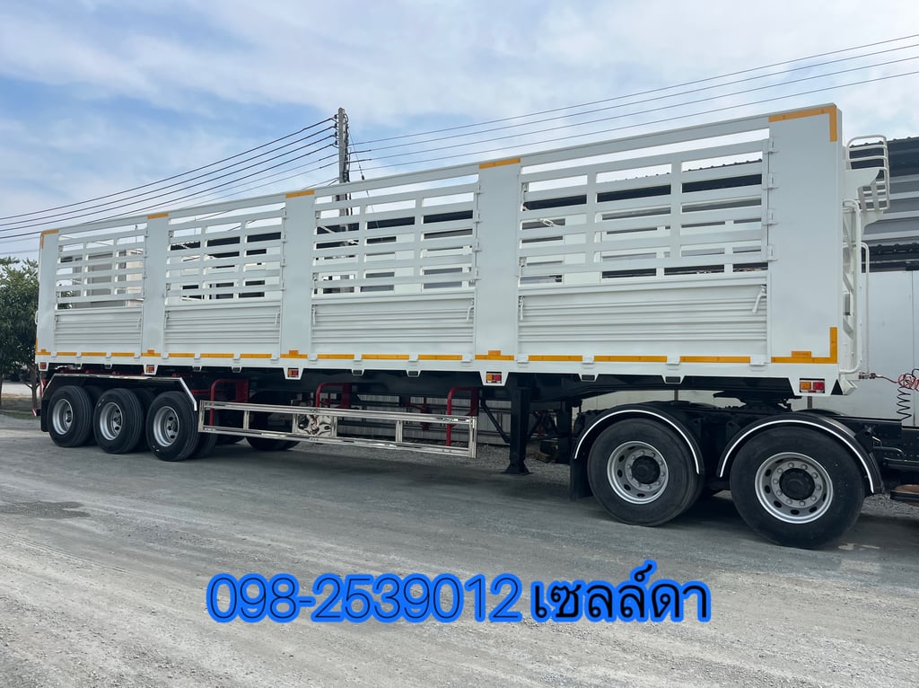 หางกระบะคอกเหล็ก 3 เพลา ป้ายแดง อู่ ไทยมาวิน ปี 2568(0735)