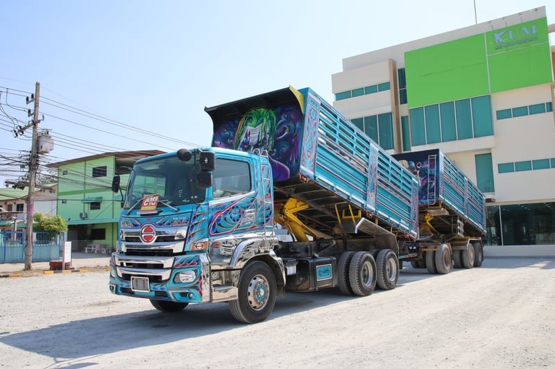 สิบล้อดั้มพ่วงแม่ลูก Hino FM1A 344 ปี67 (5491,5492)