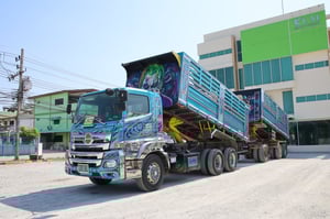 สิบล้อดั้มพ่วงแม่ลูก Hino FM1A 344 ปี67 (5491,5492)