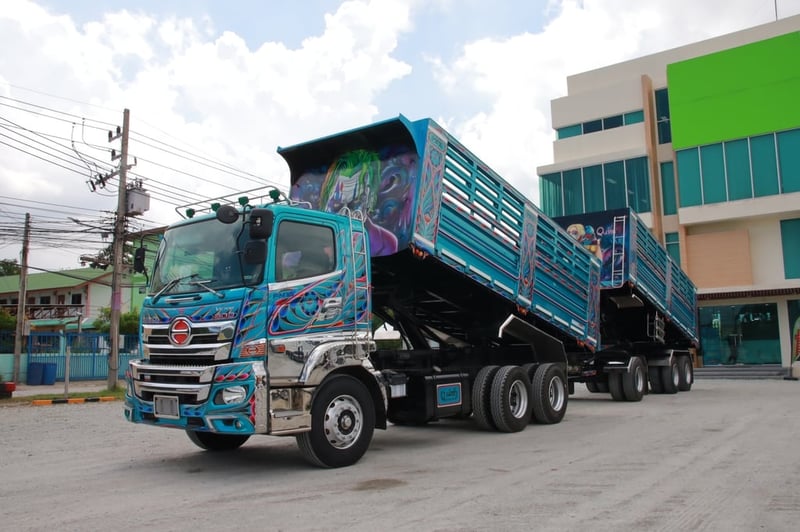 สิบล้อดั้มพ่วงแม่ลูก Hino FM1A 344 ปี67 (5491,5492)