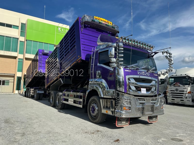 🚨รถใหม่ป้ายแดงในราคามือสอง🚨 เลขไมล์ 1,155-  สิบล้อดั้มพ์ ISUZU FXZ 360 แรง ปี 66  หางดั้มพ์ สามเพลา อู่เดอะฟีนิกซ์ ปี 66 (2533 2310)