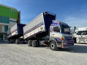 บรรทุกได้ 30+ ตัน พ่วงดั้มเกษตรแท้ HINO FM1A 344 แรง ปี 61+หางดั้มพ์ สามเพลา (3362,3363) บรรทุกได้ 30+ ตัน พ่วงดั้มเกษตรแท้ HINO FM1A 344 แรง ปี 61+หางดั้มพ์ สามเพลา (3362,3363)