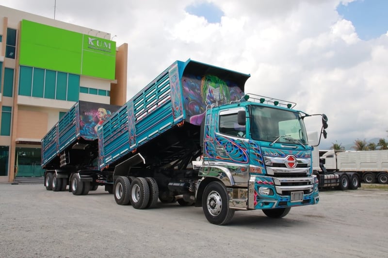 สิบล้อดั้มพ่วงแม่ลูก Hino FM1A 344 ปี67 (5491,5492)
