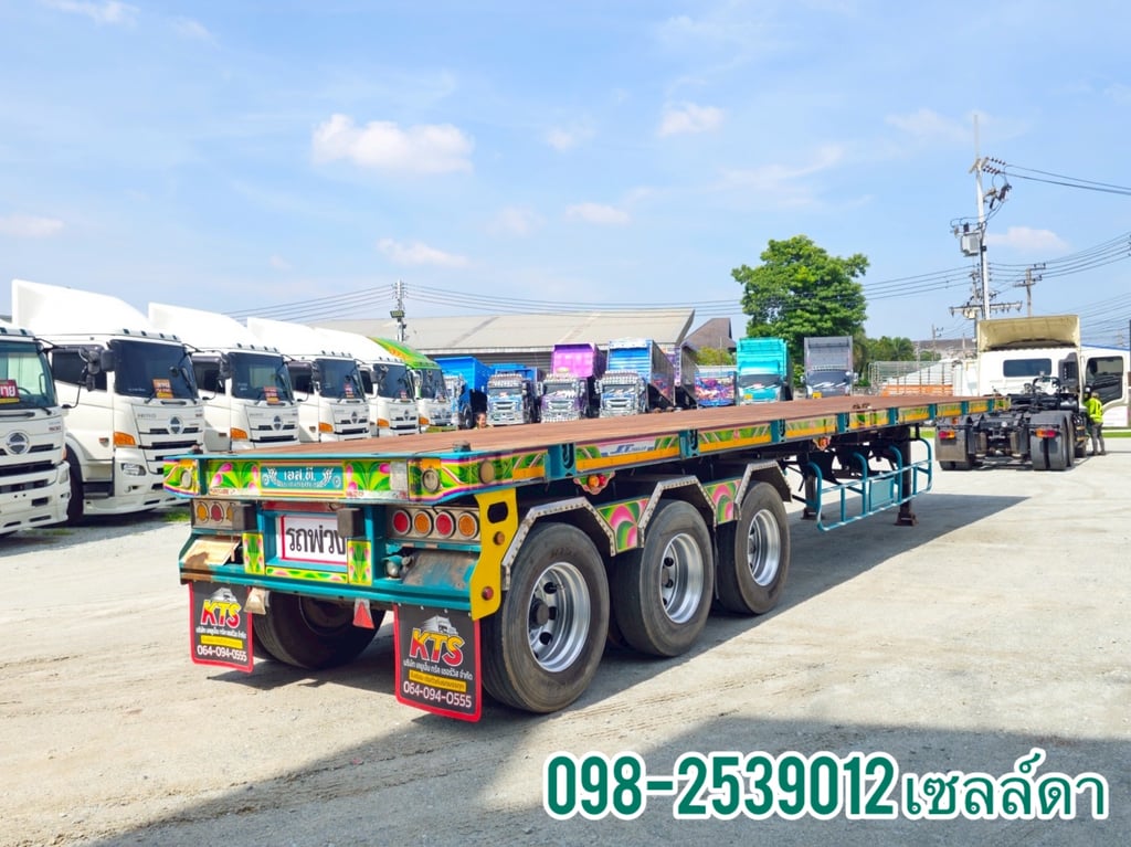 👉หางพื้นเรียบ สามเพลา อู่ เอส.ที ปี 2561 (9740)