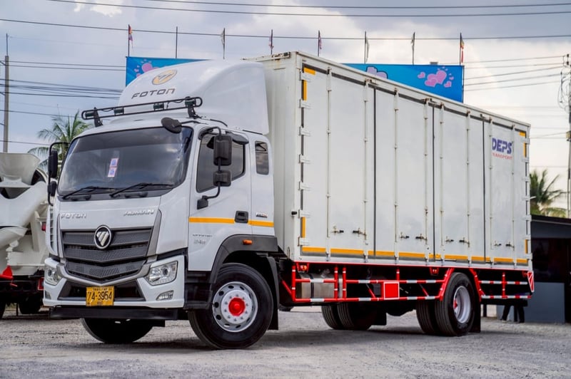FOTON BJ 240แรงม้า รถบรรทุก 6ล้อ ตู้แห้ง ปี2022 เลขไมล์น้อยกว่า 500,000 กม.