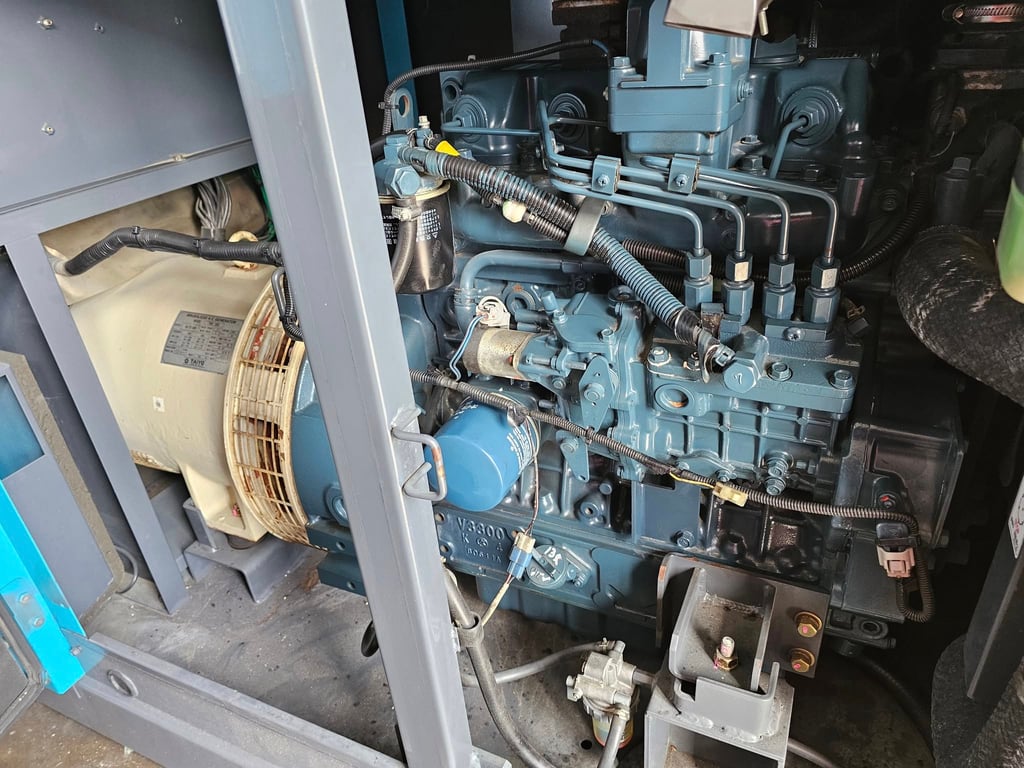 เครื่องปั่นไฟ AIRMAN รุ่น EQ ขนาด 45 KVA เครื่องยนต์ KUBOTA สภาพเดิมๆ เครื่องเงาๆ สวยๆ จากญี่ปุ่น พร้อมใช้งาน