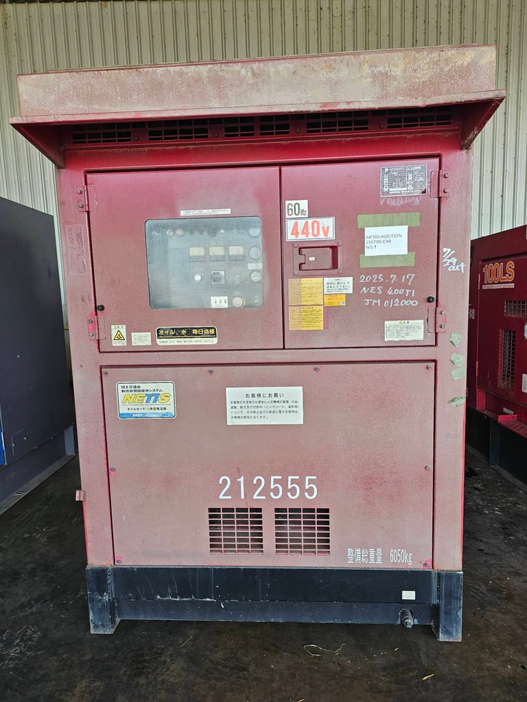 เครื่องปั่นไฟ NIPPON SHARYO ขนาด 400 KVA เครื่องยนต์ ISUZU BH - 6WG1X สภาพเดิมๆ เครื่องสวยๆ จากญี่ปุ่น