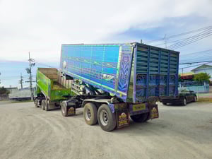 สิบล้อดั้มพ์พ่วงแม่-ลูก HINO FM1A 344แรง ปี 66 หางดัมพ์ สองเพลา อู่พนัส ปี 65 (5902)(2075)