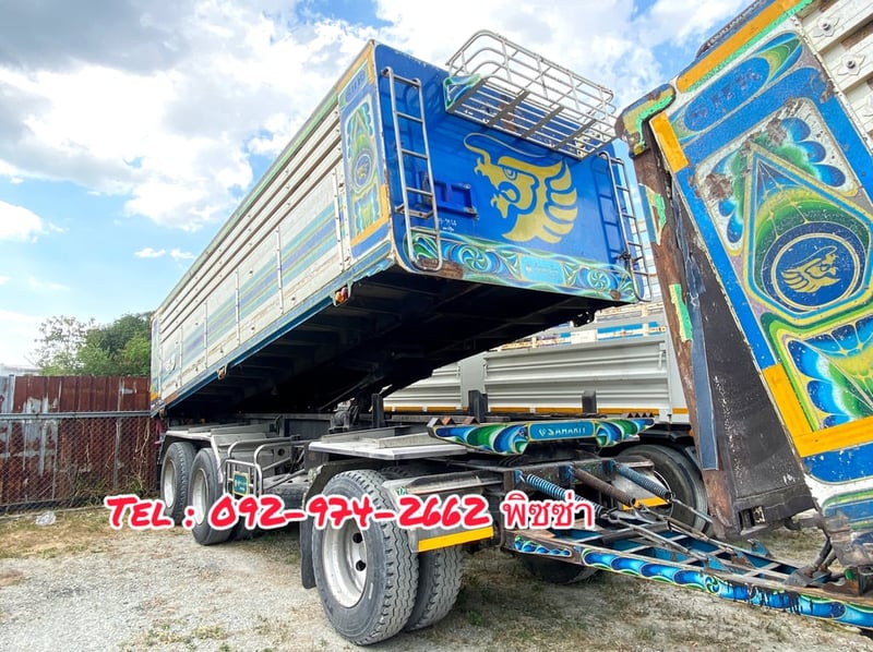 สิบล้อดั้มพ์พ่วงแม่-ลูก  HINO FM1A 344 แรง ปี 56  หางดั้มพ์ สามเพลา อู่สหกิจ ปี 56 (3163,3164)