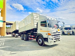 สิบล้อดั้มพ์ HINO VICTOR 500 344 แรงม้า ปี 66 +หางดั้มพ์ สามเพลา อู่ธนาสิน ปี 66(7371)(9338)