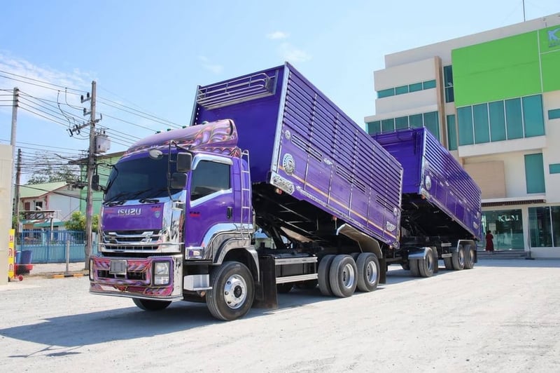 สิบล้อดั้มพ์พ่วง ISUZU FXZ 360 แรงม้า ปี 54 ลูกปี 55 (9033,2502)