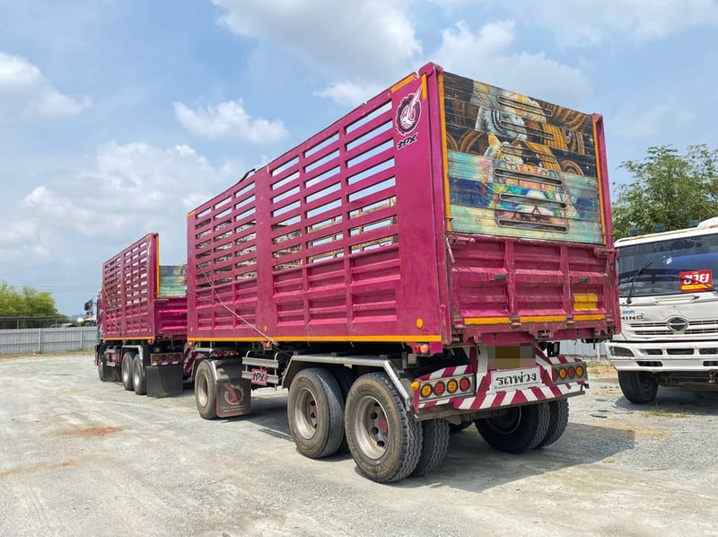 สิบล้อดั้มพ่วงแม่+ลูก   ISUZU FXZ 360 แรงปี 65 (2591,2592)