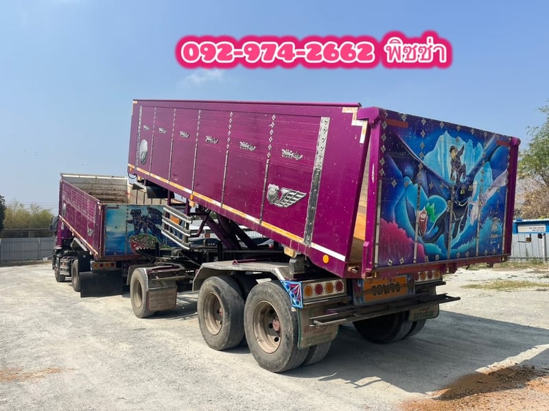 สิบล้อดั้มพ์ HINO FM2P 380 แรง ปี 65  หางดั้มพ์ สามเพลา อู่ ส.สมบัติ ปี 65 (2089,2090)