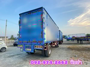 สิบล้อตู้พ่วงสิบบาน HINO  FL8J 260 แรง ปี 65  หางตู้สิบบาน สองเพลา อู่สมศักดิ์ บอดี้คาร์  ปี 65 (7642,7643)