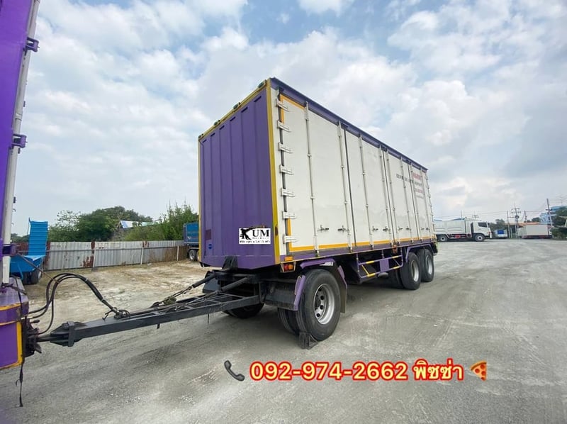 HINO FL8J 260 แรง ปี  60 (3133)(4972) สิบล้อตู้สิบบาน พร้อม ลูกพ่วง หางตู้พ่วงสิบบาน อู่ PT ปี 63 สามเพลา 