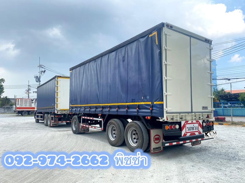 สิบล้อตู้ผ้าใบ HINO FL1A 344 แรงปี 67 ลูกพ่วงตู้ผ้าใบ สามเพลา อู่ สามมิตรปี 67 (5506)(5507) 